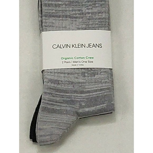 Calvin Klein Jeans Mens 2-Pack Gray Crew Socks One - Picture 9 of 9
